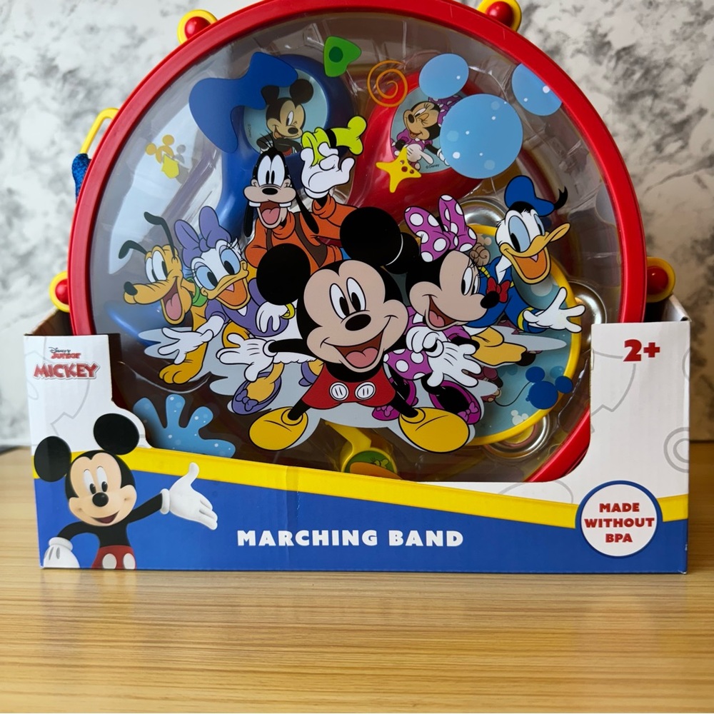 1 Disney Funhouse Marching Band Drum With Instruments For Ages 2+ - Picture 2 of 9